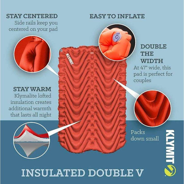 Klymit Inflatable Insulated Double V Sleeping Pad Gear Up For