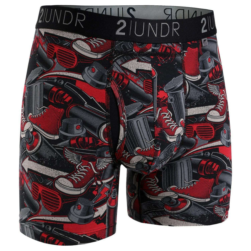 2UNDR Mens Swing Shift Boxer Brief 6 inch - Print,MENSUNDERWAREUNDIES,2UNDR,Gear Up For Outdoors,