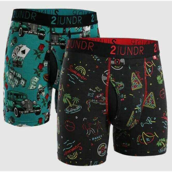 2UNDR Mens Swing Shift Boxer Brief 6 inch 2 Pack,MENSUNDERWAREUNDIES,2UNDR,Gear Up For Outdoors,