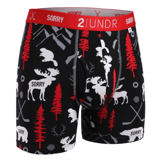 2UNDR Mens Swing Shift Boxer Brief 6" Print,MENSUNDERWAREUNDIES,2UNDR,Gear Up For Outdoors,