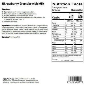 AlpineAire Strawberry Granola with Milk,EQUIPMENTCOOKINGFOOD,ALPINEAIRE FOOD,Gear Up For Outdoors,