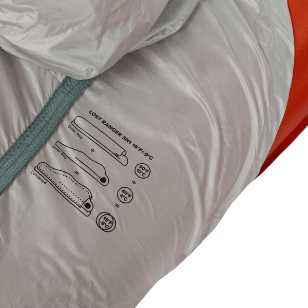 Big Agnes Lost Ranger 3N1 15 Down Sleeping Bag (15°F/-9°C)-(0°F/-18°C),EQUIPMENTSLEEPING-7 TO -17,BIG AGNES,Gear Up For Outdoors,
