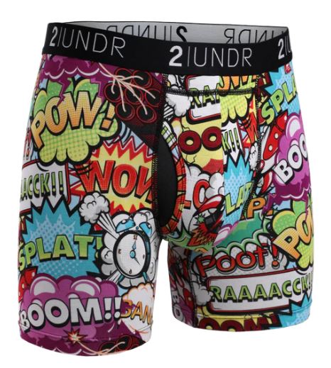 2UNDR Mens Swing Shift Boxer Brief 6 inch - Print