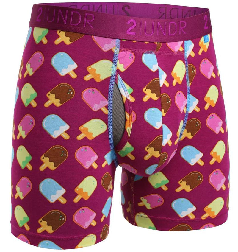 2UNDR Mens Swing Shift Boxer Brief 6 inch - Print