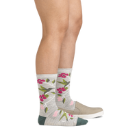 Darn Tough Womens Birds Of A Feather Sock,WOMENSSOCKSLIGHT,DARN TOUGH,Gear Up For Outdoors,