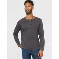 DUER Mens Pure Pima Vintage Henley,MENSSHIRTSLS TEE SLD,DU/ER,Gear Up For Outdoors,