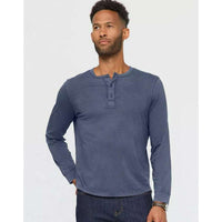 DUER Mens Pure Pima Vintage Henley,MENSSHIRTSLS TEE SLD,DU/ER,Gear Up For Outdoors,