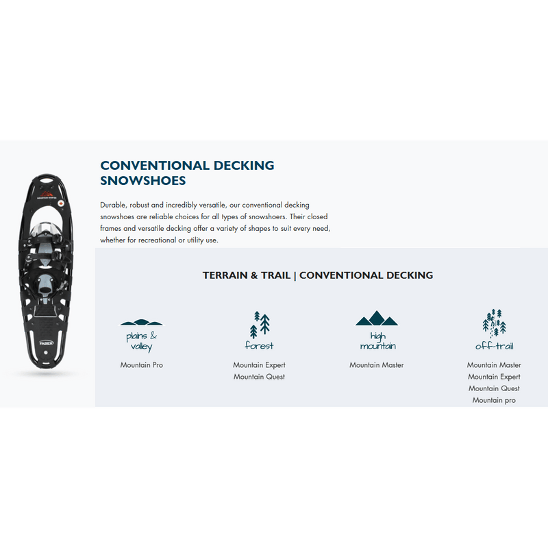 Faber Mountain Master Snowshoe [Max 300Lbs] 3 Styles,EQUIPMENTSNOWSHOESTECHNICAL,FABER,Gear Up For Outdoors,