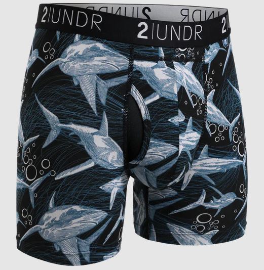 2UNDR Mens Swing Shift Boxer Brief 6 inch - Print