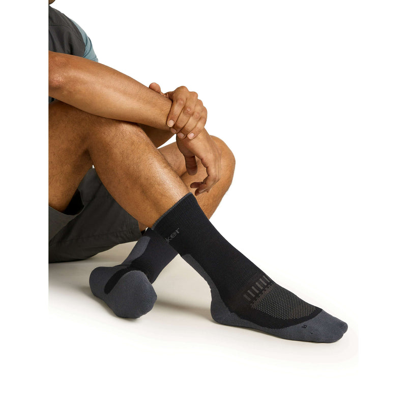 Icebreaker Mens Hike + Lite Crew Sock,MENSSOCKSLIGHT,ICEBREAKER,Gear Up For Outdoors,