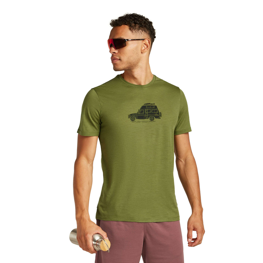 Icebreaker Mens Merino 150 Tech Lite SS Cozy Camper,MENSSHIRTSSS TEE PNT,ICEBREAKER,Gear Up For Outdoors,