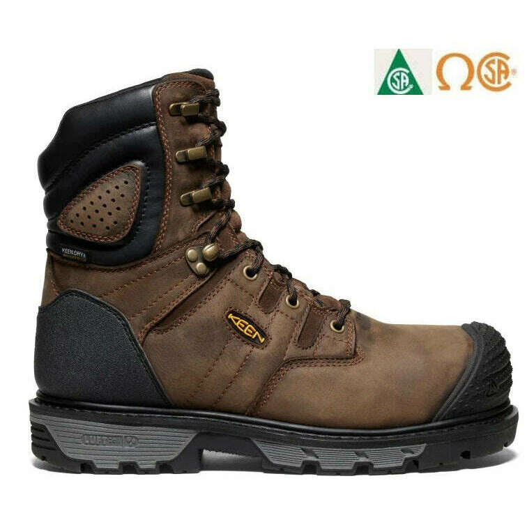 Keen Mens CSA Camden 8 inch Waterproof Insulated 600G Safety Work Boot (Carbon Fiber Toe),MENSFOOTWEARSAFETY INS,KEEN,Gear Up For Outdoors,