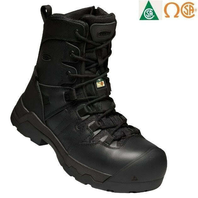 Keen Womens CSA Oshawa+ 8 Inch Waterproof Side Zip Safety Work Boot (Carbon Fiber Toe),WOMENSFOOTWEARSAFETY,KEEN,Gear Up For Outdoors,