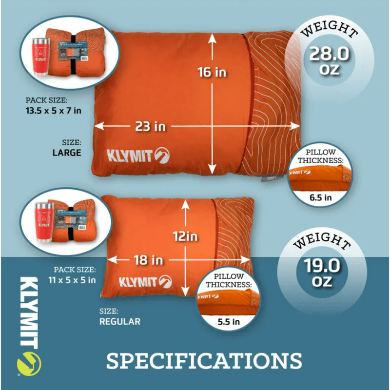 Klymit Drift Camp Pillow,EQUIPMENTSLEEPINGPILLOWS,KLYMIT,Gear Up For Outdoors,