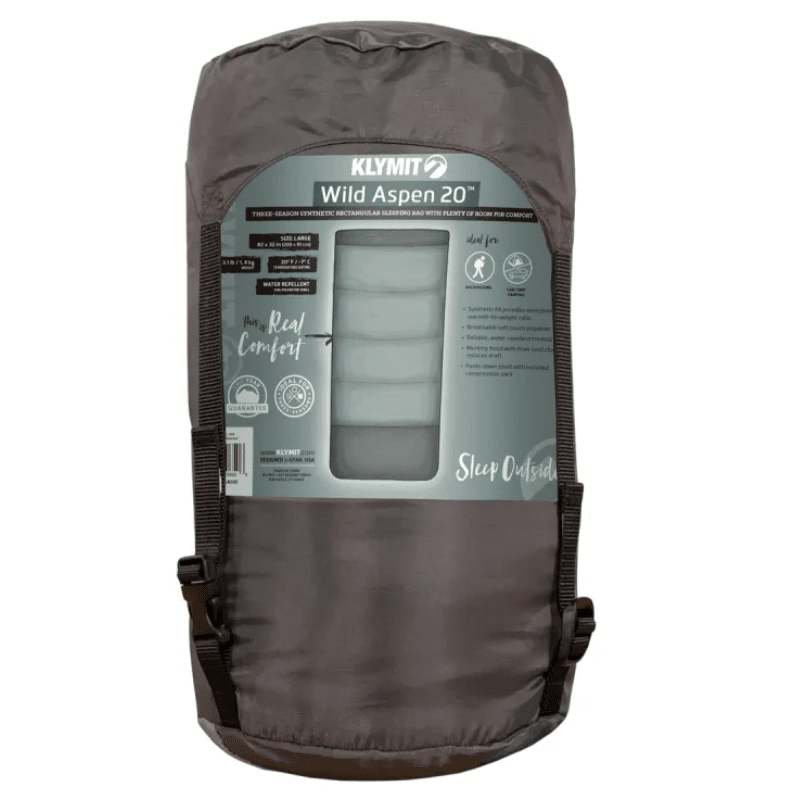 Klymit Wild Aspen 20 Rectangle Sleeping Bag (20F/-7C),EQUIPMENTSLEEPING1 TO -6,KLYMIT,Gear Up For Outdoors,
