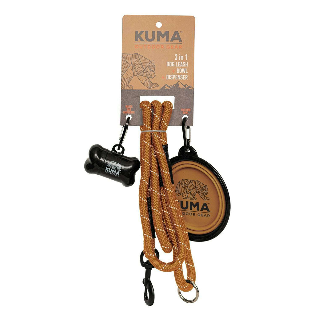 Kuma 3-In-1 Dog Leash, Bowl & Dispenser,EQUIPMENTTOOLSPET ACCESSORIES,KUMA,Gear Up For Outdoors,