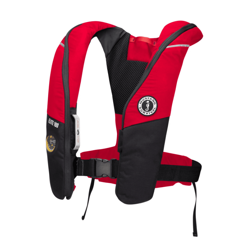 Mustang Survival Elite 190 Inflatable PFD Life Jacket (Automatic Hydrostatic Activation),EQUIPMENTFLOTATIONPFD INFLAT,MUSTANG,Gear Up For Outdoors,