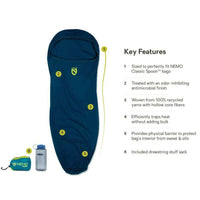 Nemo Tracer Sleeping Bag Liner New,EQUIPMENTSLEEPINGACCESSORYS,NEMO EQUIPMENT INC.,Gear Up For Outdoors,