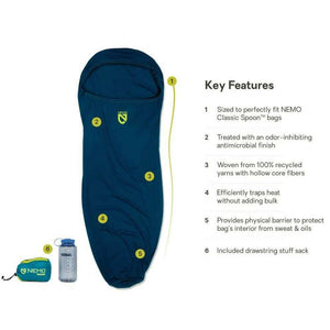 Nemo Tracer Sleeping Bag Liner New,EQUIPMENTSLEEPINGACCESSORYS,NEMO EQUIPMENT INC.,Gear Up For Outdoors,