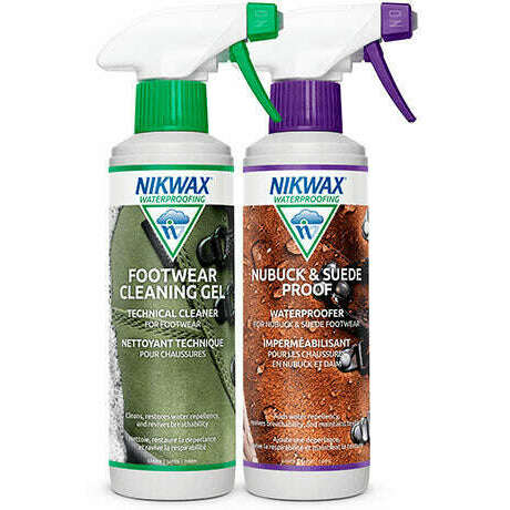 Nikwax Nubuck & Suede Proof Duo-Pack Spray-On,EQUIPMENTMAINTAINFOOTWEARPT,NIKWAX,Gear Up For Outdoors,