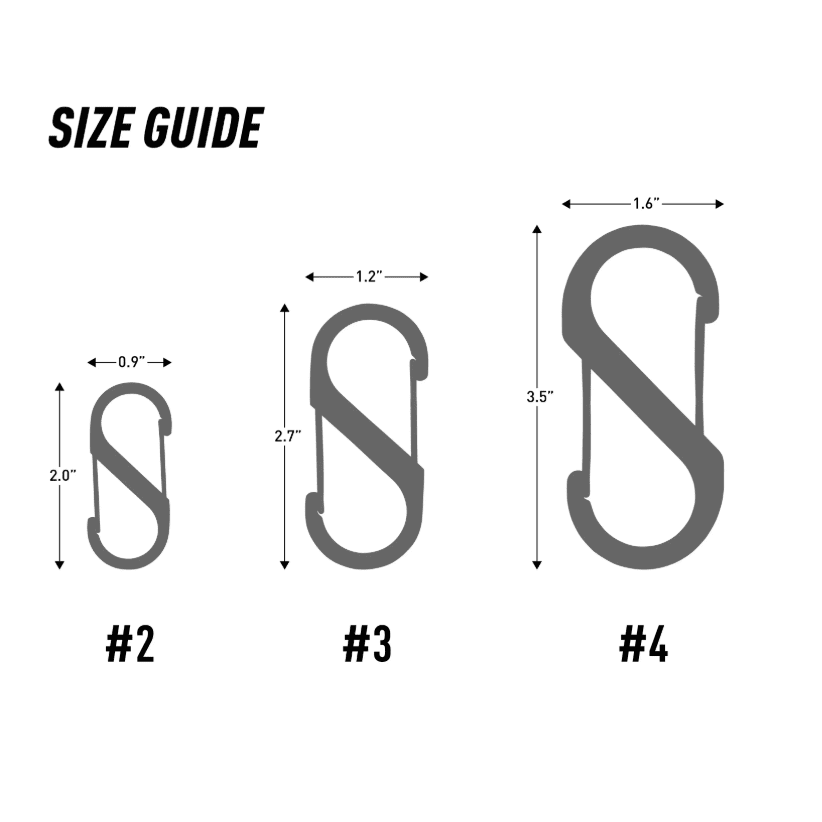 Nite Ize S-Biner 3 Size Combo 3 Pack Aluminum,EQUIPMENTMAINTAINFASTNERS,NITEIZE,Gear Up For Outdoors,