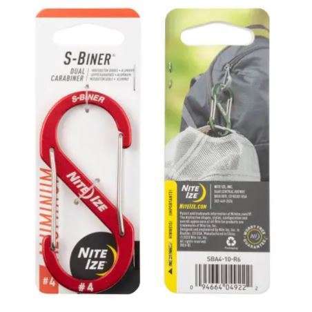 Nite Ize S-Biner Dual Carabiner #4 Aluminum,EQUIPMENTMAINTAINFASTNERS,NITEIZE,Gear Up For Outdoors,