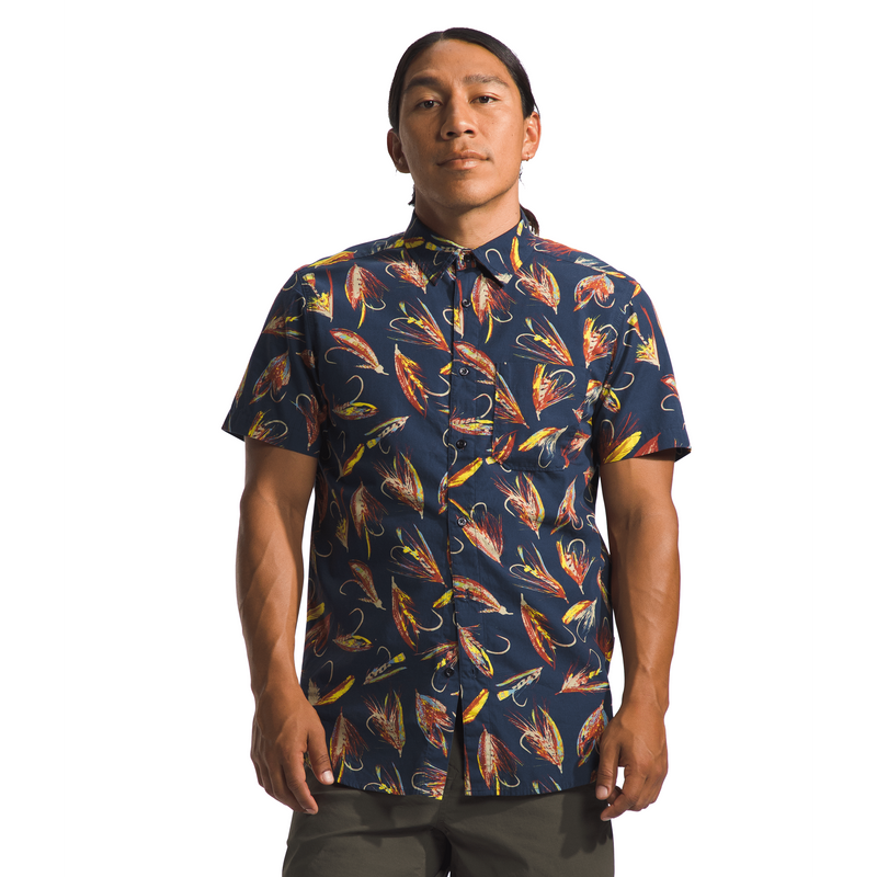 The North Face Mens Baytrail Pattern SS Shirt,MENSSHIRTSSS BUT PTN,THE NORTH FACE,Gear Up For Outdoors,