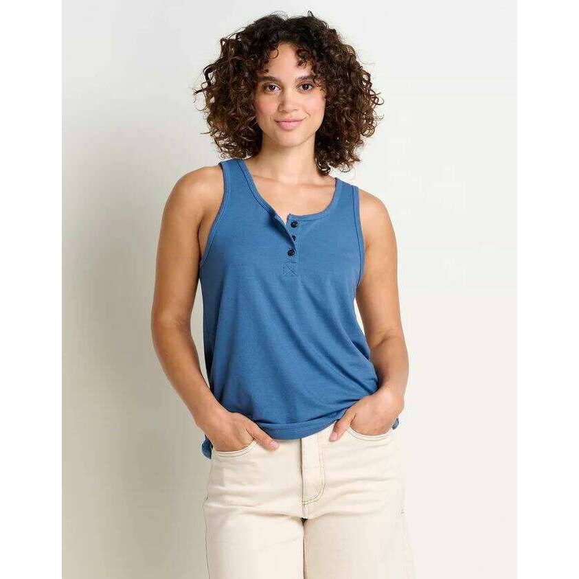 Toad&Co Womens Piru Henley Tank,WOMENSSHIRTSTANKS,TOAD & CO,Gear Up For Outdoors,