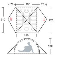 Treqa Camping Series 3P Tent (3 Person/3 Season),EQUIPMENTTENTS3 PERSON,TREQA,Gear Up For Outdoors,