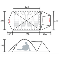 Treqa Camping Series 4P Tent (4 Person/3 Season),EQUIPMENTTENTS4 PERSON,TREQA,Gear Up For Outdoors,