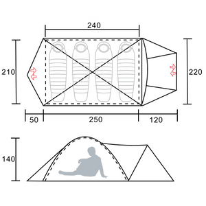 Treqa Camping Series 4P Tent (4 Person/3 Season),EQUIPMENTTENTS4 PERSON,TREQA,Gear Up For Outdoors,