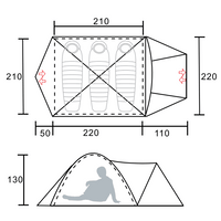 Treqa Ontario Series 3P Tent (3 Person/4 Season),EQUIPMENTTENTS3 PERSON,TREQA,Gear Up For Outdoors,