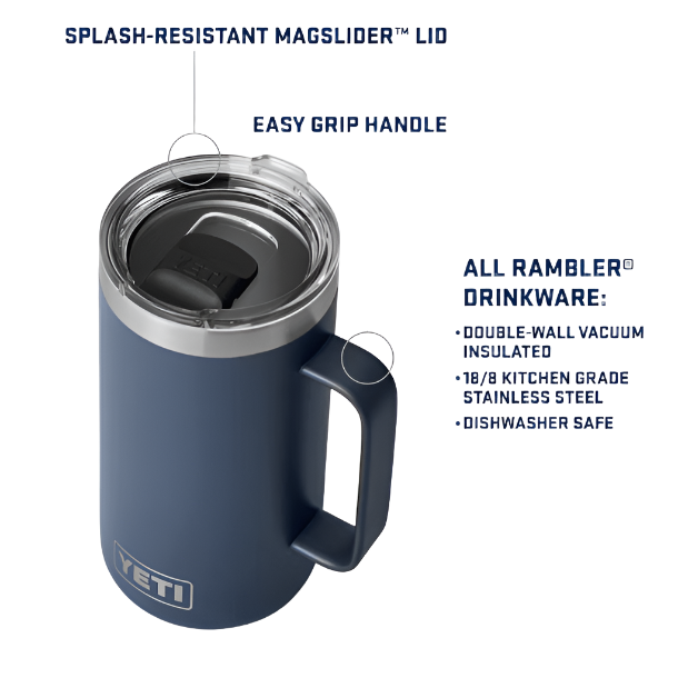 Yeti Rambler 24oz Mug Ms,EQUIPMENTHYDRATIONWATBLT IMT,YETI,Gear Up For Outdoors,