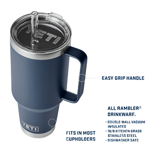 Yeti Rambler 42oz Straw Mug,EQUIPMENTHYDRATIONWATBLT IMT,YETI,Gear Up For Outdoors,