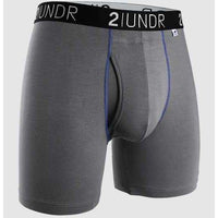 2UNDR Mens Swing Shift Boxer 6 Inch Solid,MENSUNDERWAREUNDIES,2UNDR,Gear Up For Outdoors,