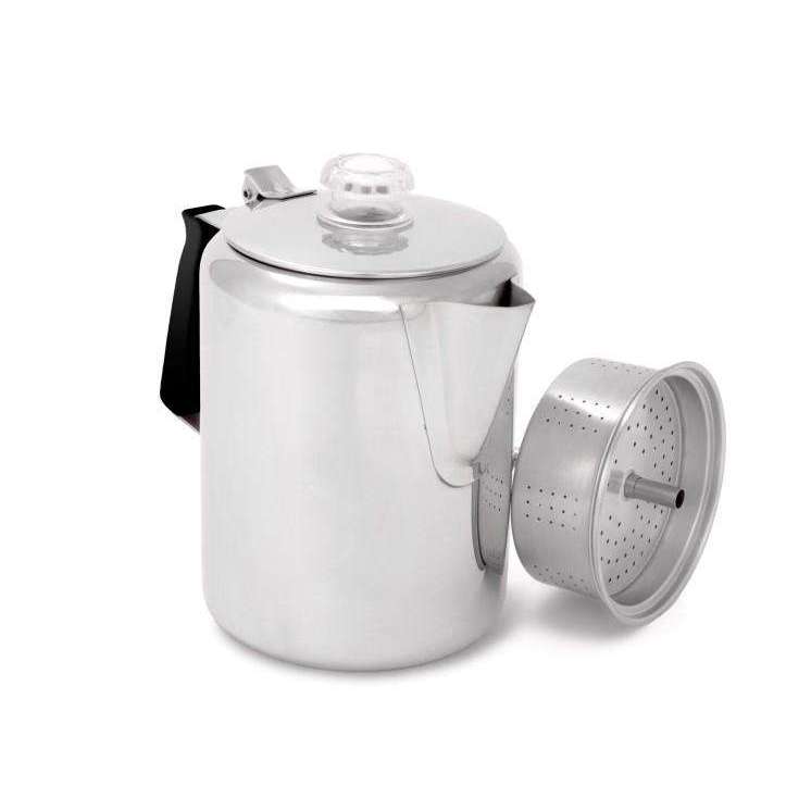 GSI Glacier Stainless Steel Percolator - 3 Sizes,EQUIPMENTCOOKINGPOTS PANS,GSI,Gear Up For Outdoors,