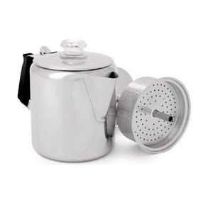 GSI Glacier Stainless Steel Percolator - 3 Sizes,EQUIPMENTCOOKINGPOTS PANS,GSI,Gear Up For Outdoors,