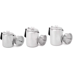 GSI Glacier Stainless Steel Percolator - 3 Sizes,EQUIPMENTCOOKINGPOTS PANS,GSI,Gear Up For Outdoors,