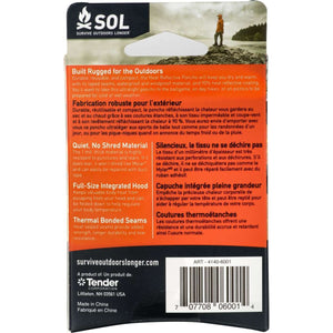 Adventure Medical Kits SOL Heat Reflective Poncho,EQUIPMENTPREVENTIONFIRST AID,ADVENTURE MEDICAL KITS,Gear Up For Outdoors,