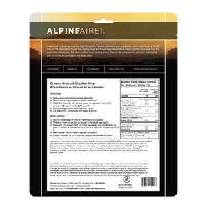 AlpineAire Creamy Broccoli Cheddar Rice Vegetarian,EQUIPMENTCOOKINGFOOD,ALPINEAIRE FOOD,Gear Up For Outdoors,