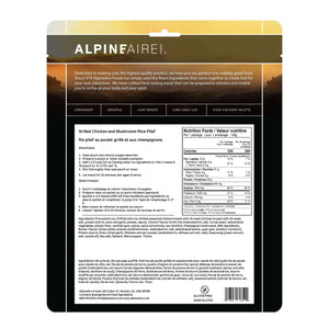 AlpineAire Grilled Chicken and Mushroom Wild Rice Pilaf,EQUIPMENTCOOKINGFOOD,ALPINEAIRE FOOD,Gear Up For Outdoors,