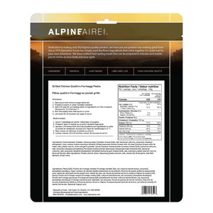 AlpineAire Grilled Chicken Quattro Formaggi Pasta,EQUIPMENTCOOKINGFOOD,ALPINEAIRE FOOD,Gear Up For Outdoors,