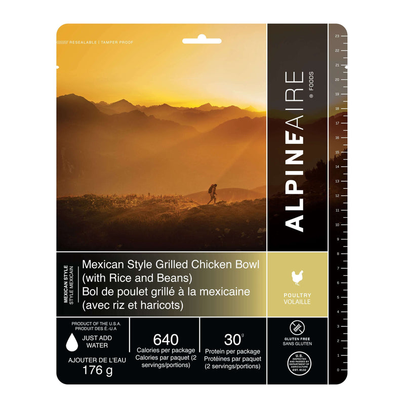 AlpineAire Mexican Style Grilled Chicken Bowl (with Rice & Beans) New Packaging,EQUIPMENTCOOKINGFOOD,ALPINEAIRE FOOD,Gear Up For Outdoors,
