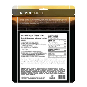 AlpineAire Mexican Style Veggie Bowl Gluten Free,EQUIPMENTCOOKINGFOOD,ALPINEAIRE FOOD,Gear Up For Outdoors,