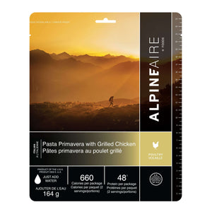 AlpineAire Pasta Primavera with Grilled Chicken New Packaging,EQUIPMENTCOOKINGFOOD,ALPINEAIRE FOOD,Gear Up For Outdoors,