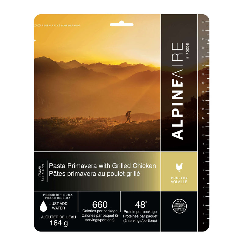 AlpineAire Pasta Primavera with Grilled Chicken New Packaging,EQUIPMENTCOOKINGFOOD,ALPINEAIRE FOOD,Gear Up For Outdoors,
