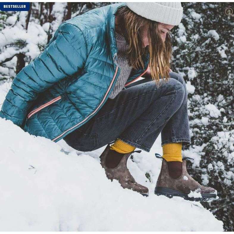 Blundstones in the snow 2025