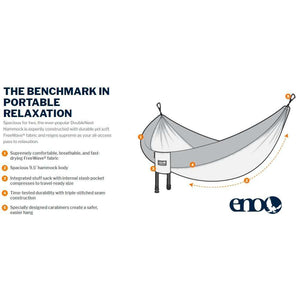 Eno DoubleNest Hammock Updated,EQUIPMENTFURNITUREHAMMOCKS,ENO,Gear Up For Outdoors,