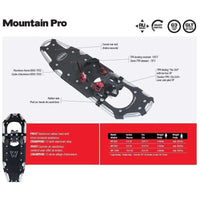 Faber Mountain Pro Snowshoe [Max 300Lbs] 3 Styles,EQUIPMENTSNOWSHOESTECHNICAL,FABER,Gear Up For Outdoors,