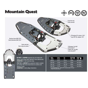 Faber Mountain Quest Snowshoe [Max 350Lbs] 2 Styles,EQUIPMENTSNOWSHOESTECHNICAL,FABER,Gear Up For Outdoors,